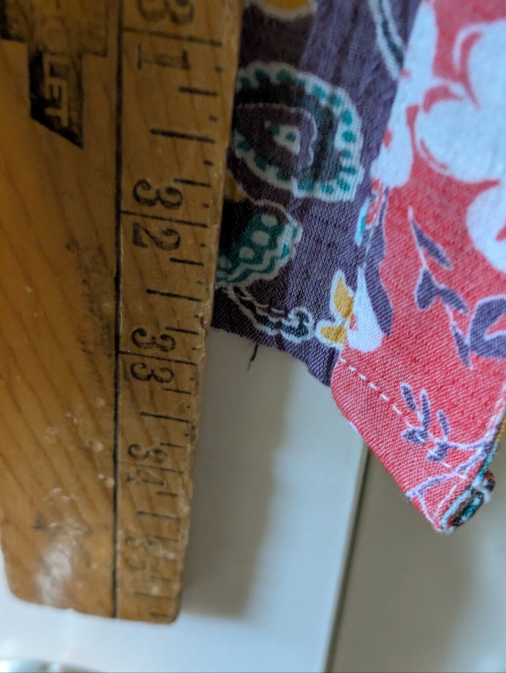 Ruby Rd Button Up Front V Neck Patchwork Top - Picture 5 of 5